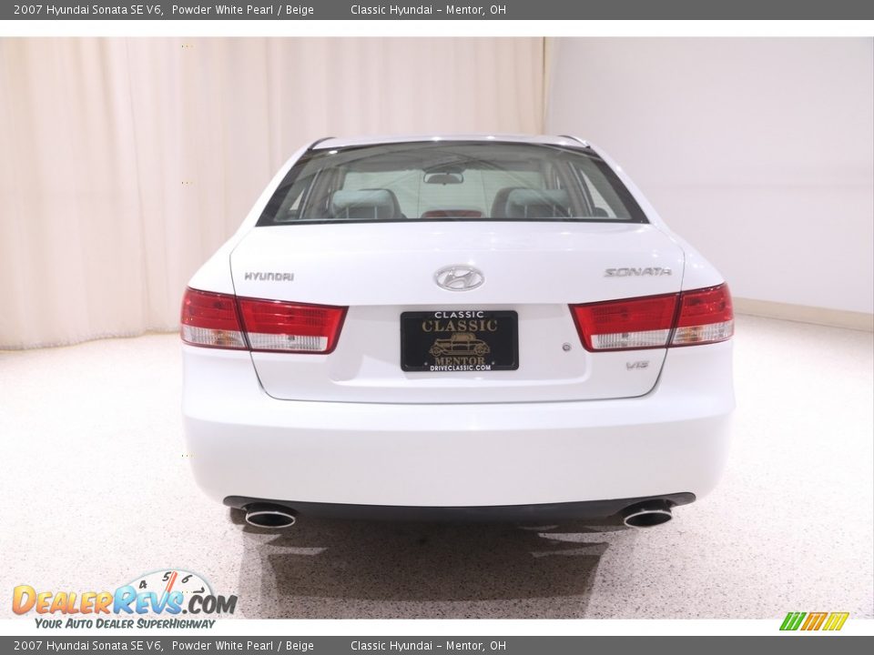 2007 Hyundai Sonata SE V6 Powder White Pearl / Beige Photo #16