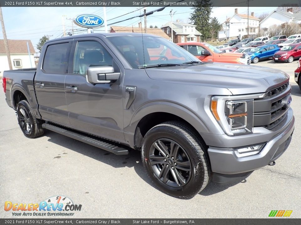 2021 Ford F150 XLT SuperCrew 4x4 Carbonized Gray / Black Photo #7