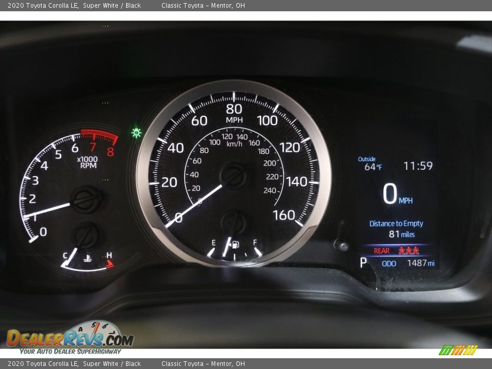2020 Toyota Corolla LE Super White / Black Photo #8