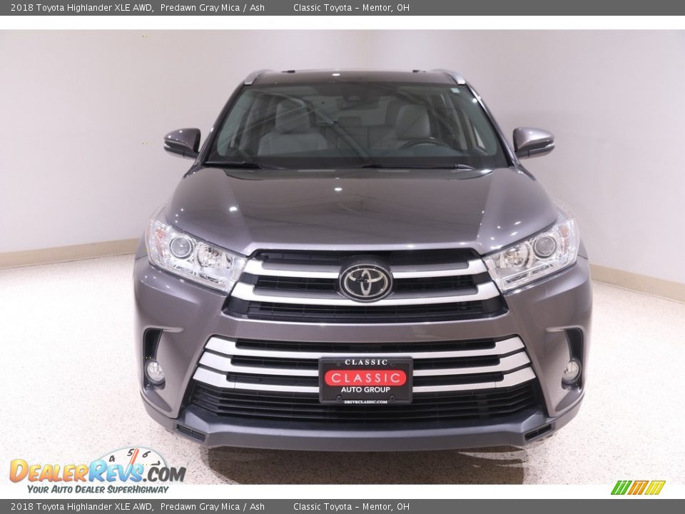 2018 Toyota Highlander XLE AWD Predawn Gray Mica / Ash Photo #2