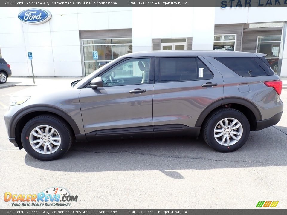 2021 Ford Explorer 4WD Carbonized Gray Metallic / Sandstone Photo #2