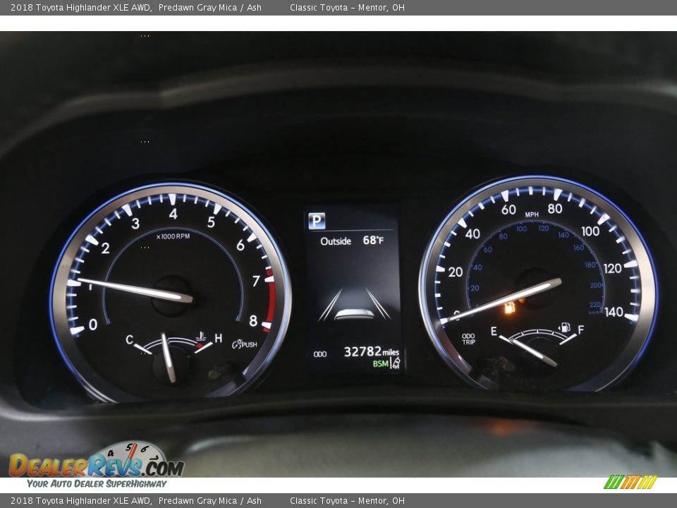2018 Toyota Highlander XLE AWD Predawn Gray Mica / Ash Photo #8
