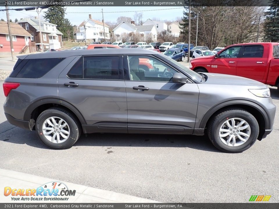 2021 Ford Explorer 4WD Carbonized Gray Metallic / Sandstone Photo #7