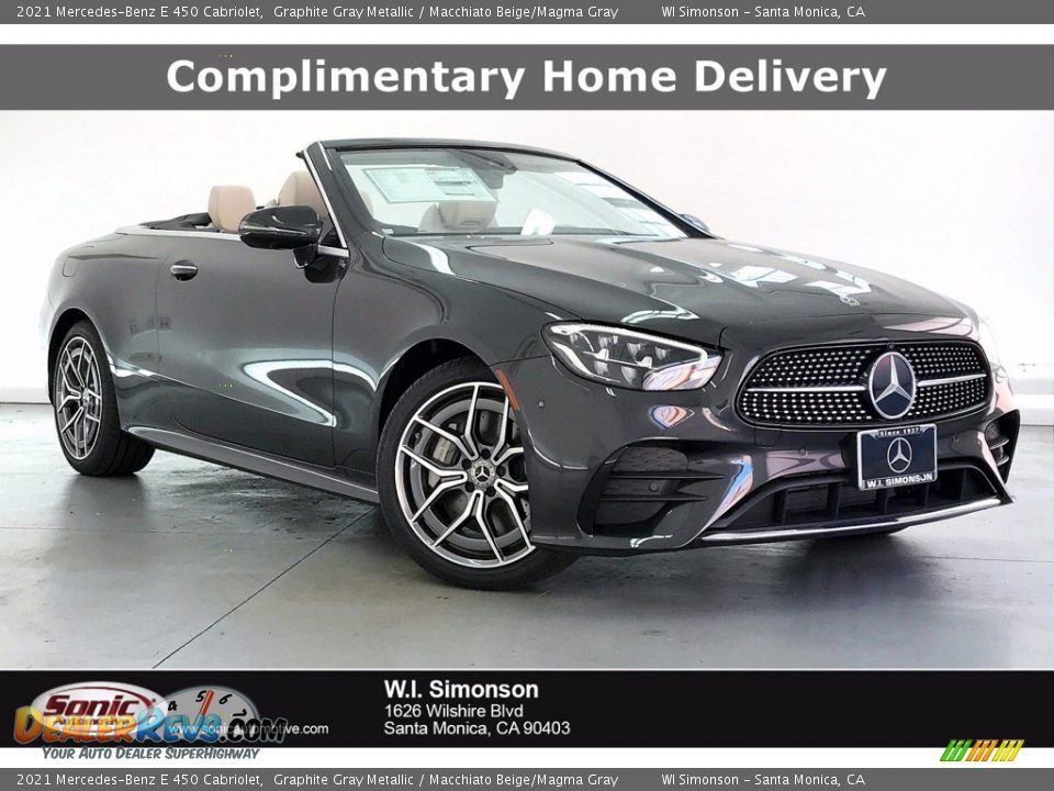 2021 Mercedes-Benz E 450 Cabriolet Graphite Gray Metallic / Macchiato Beige/Magma Gray Photo #1