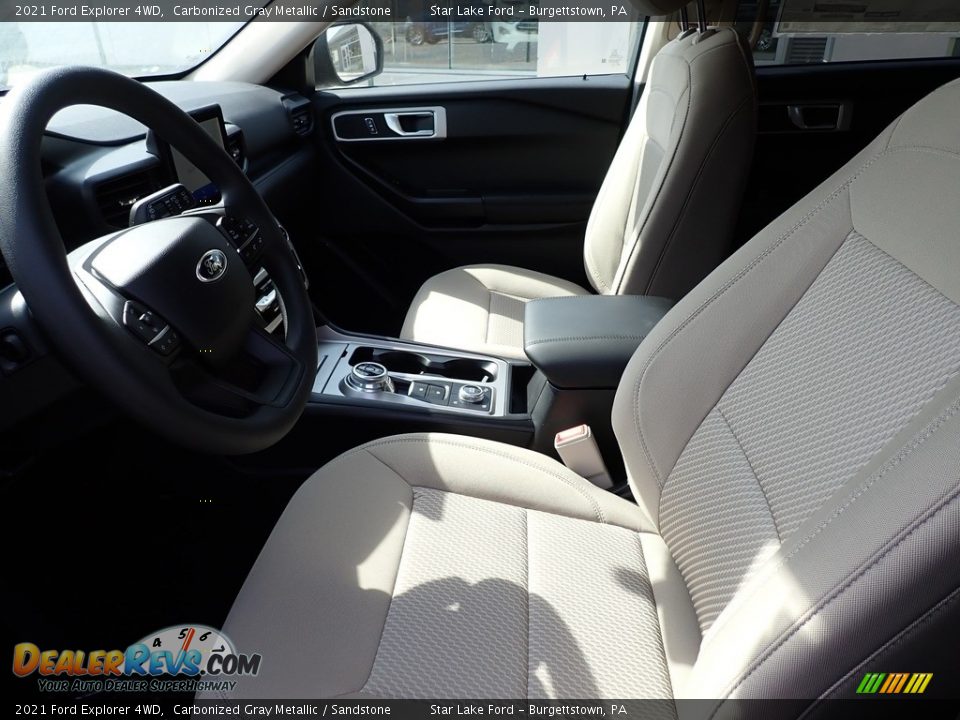 2021 Ford Explorer 4WD Carbonized Gray Metallic / Sandstone Photo #10