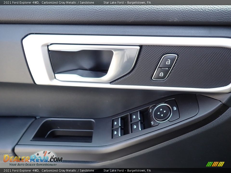 2021 Ford Explorer 4WD Carbonized Gray Metallic / Sandstone Photo #14