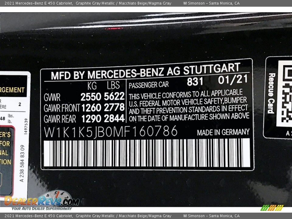 2021 Mercedes-Benz E 450 Cabriolet Graphite Gray Metallic / Macchiato Beige/Magma Gray Photo #10