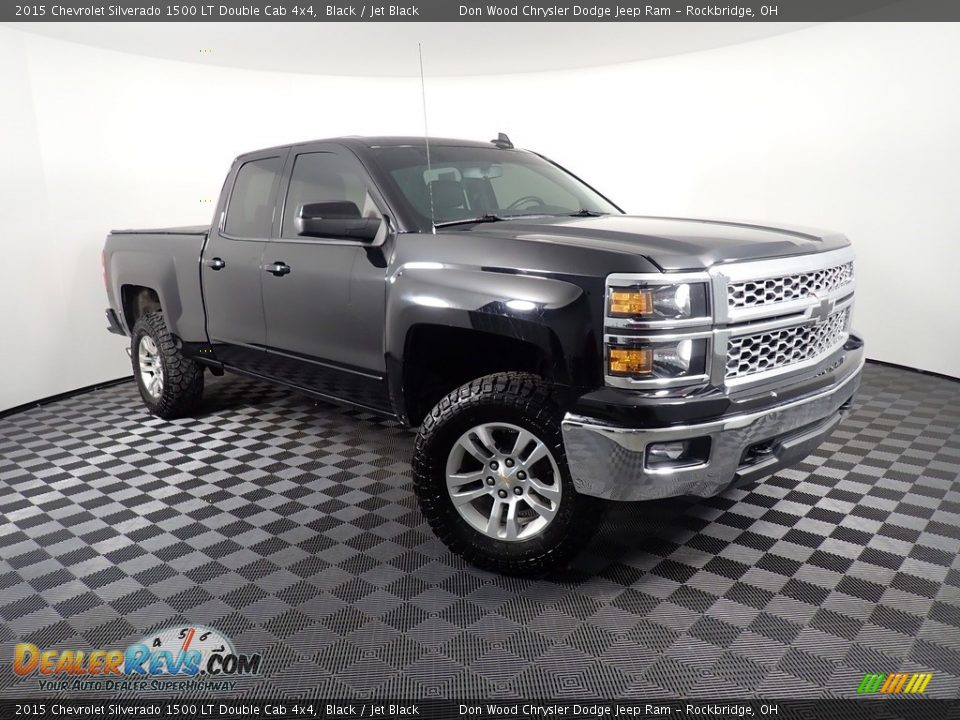 2015 Chevrolet Silverado 1500 LT Double Cab 4x4 Black / Jet Black Photo #3