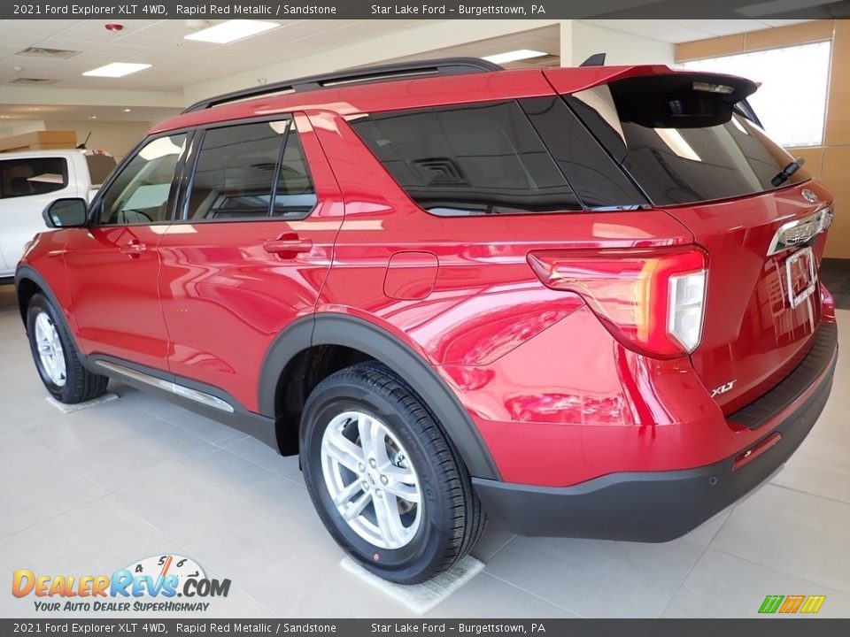 2021 Ford Explorer XLT 4WD Rapid Red Metallic / Sandstone Photo #2