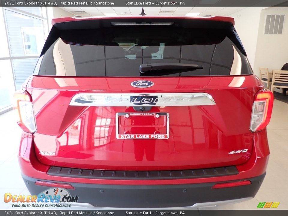 2021 Ford Explorer XLT 4WD Rapid Red Metallic / Sandstone Photo #3