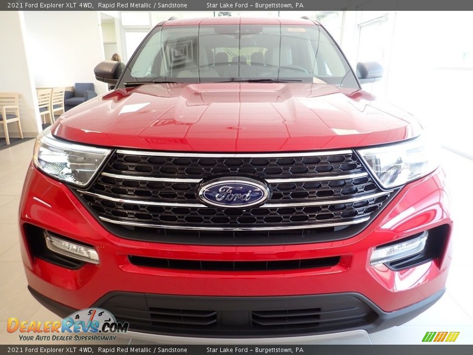 2021 Ford Explorer XLT 4WD Rapid Red Metallic / Sandstone Photo #7