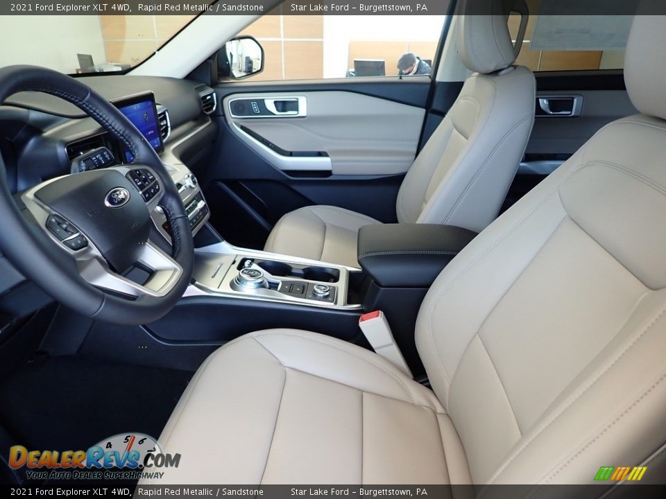 2021 Ford Explorer XLT 4WD Rapid Red Metallic / Sandstone Photo #9