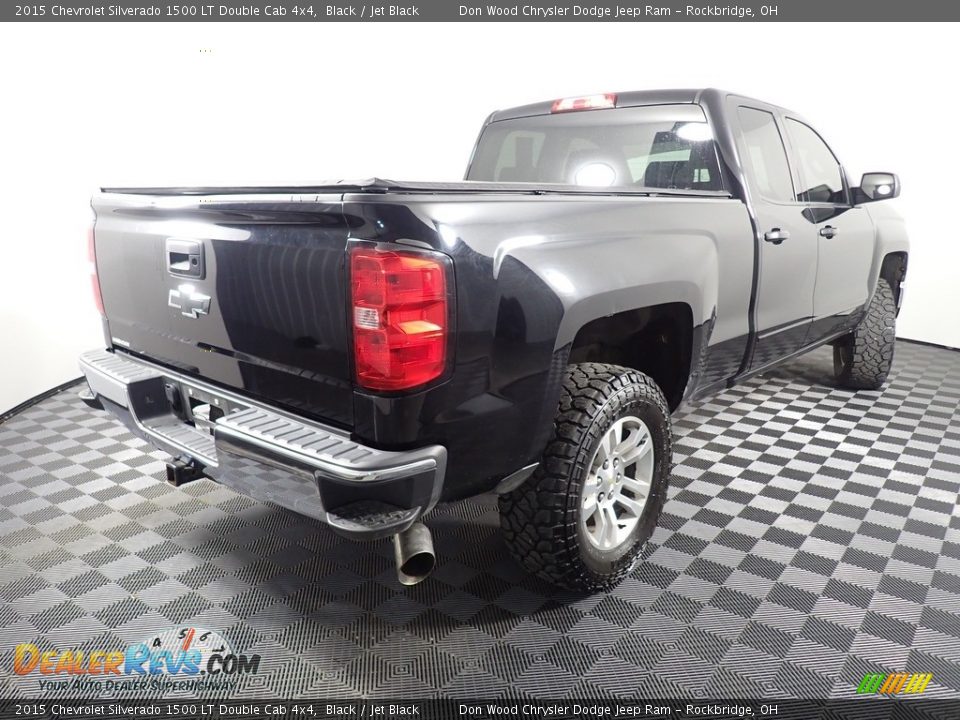 2015 Chevrolet Silverado 1500 LT Double Cab 4x4 Black / Jet Black Photo #15