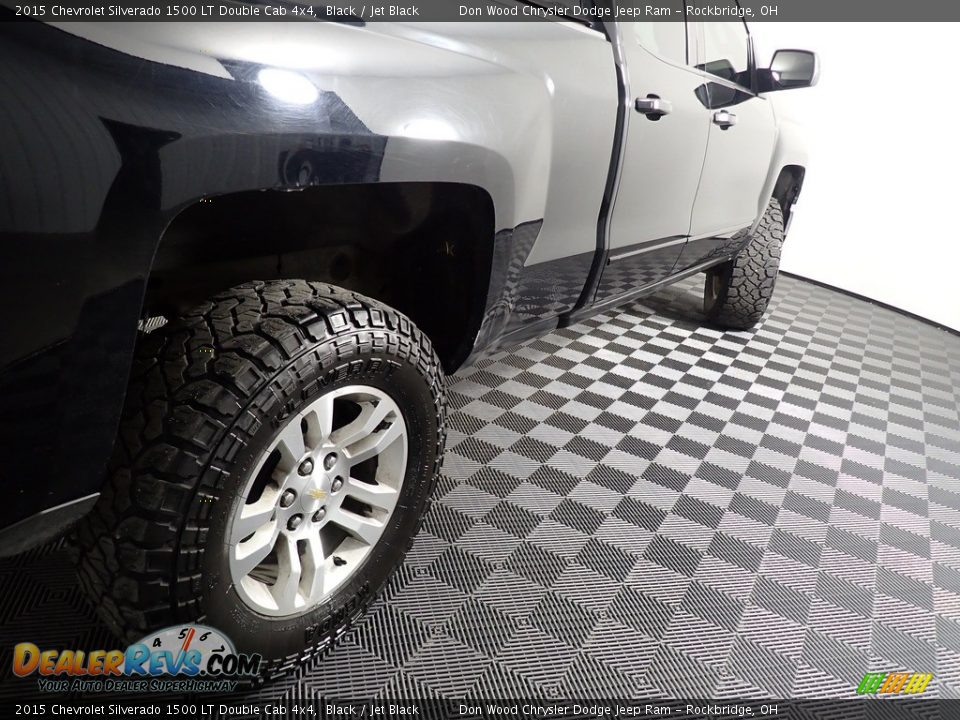 2015 Chevrolet Silverado 1500 LT Double Cab 4x4 Black / Jet Black Photo #16