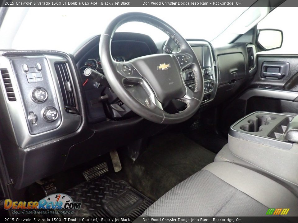 2015 Chevrolet Silverado 1500 LT Double Cab 4x4 Black / Jet Black Photo #22