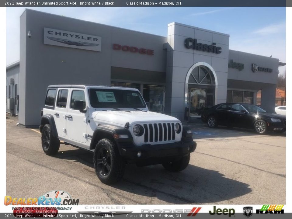 2021 Jeep Wrangler Unlimited Sport 4x4 Bright White / Black Photo #1