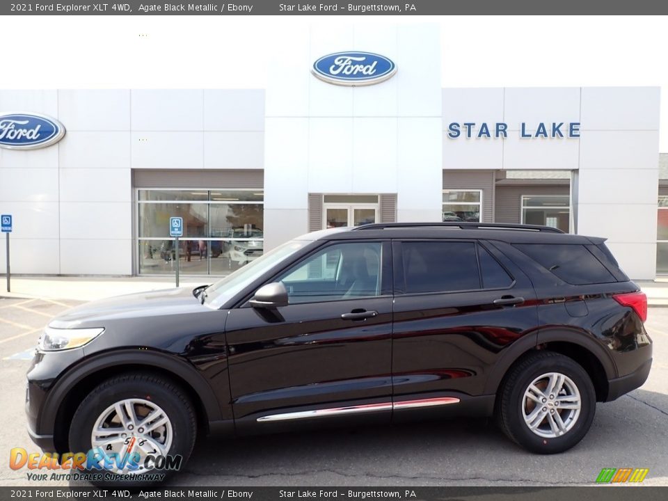 2021 Ford Explorer XLT 4WD Agate Black Metallic / Ebony Photo #1