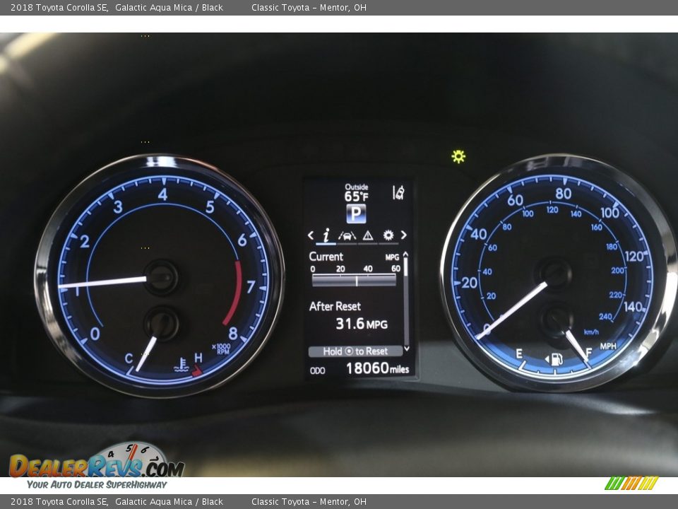 2018 Toyota Corolla SE Galactic Aqua Mica / Black Photo #8