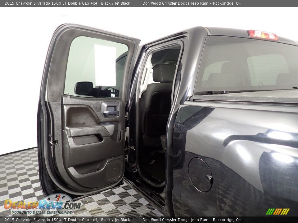 2015 Chevrolet Silverado 1500 LT Double Cab 4x4 Black / Jet Black Photo #24