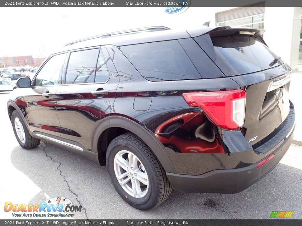 2021 Ford Explorer XLT 4WD Agate Black Metallic / Ebony Photo #3