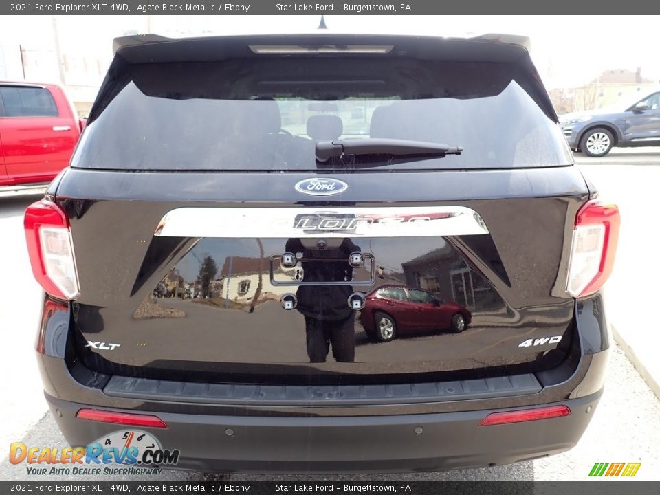 2021 Ford Explorer XLT 4WD Agate Black Metallic / Ebony Photo #4