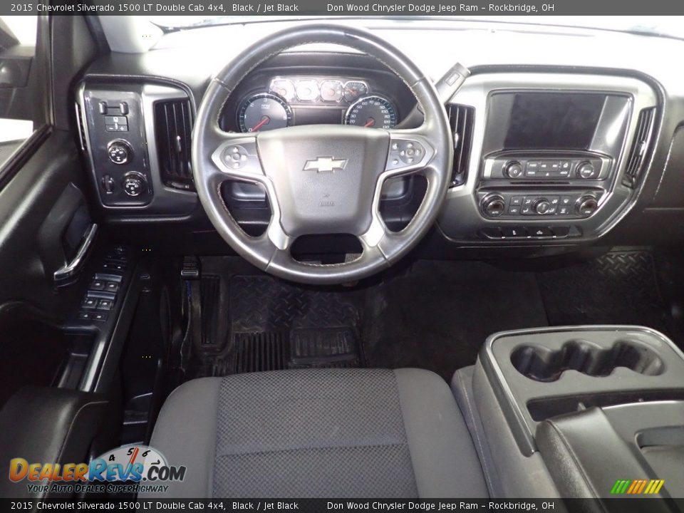 2015 Chevrolet Silverado 1500 LT Double Cab 4x4 Black / Jet Black Photo #27