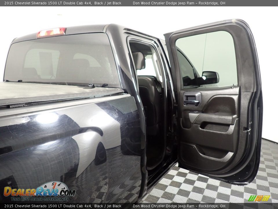 2015 Chevrolet Silverado 1500 LT Double Cab 4x4 Black / Jet Black Photo #28