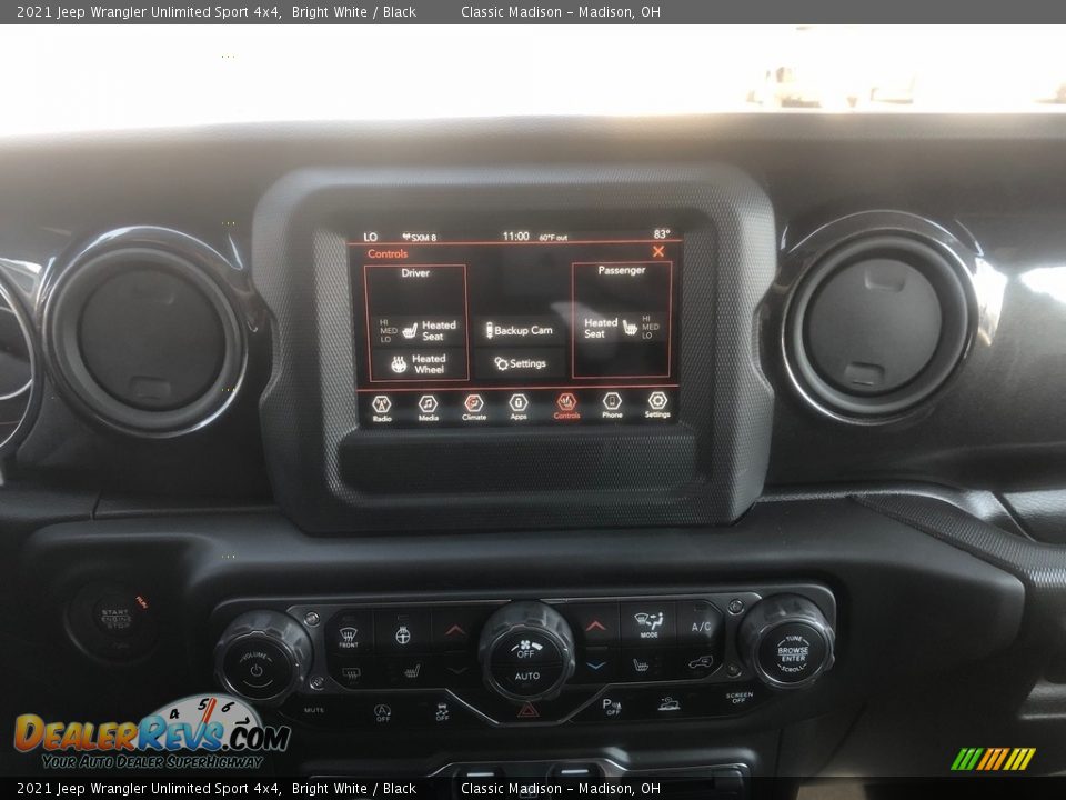 2021 Jeep Wrangler Unlimited Sport 4x4 Bright White / Black Photo #6