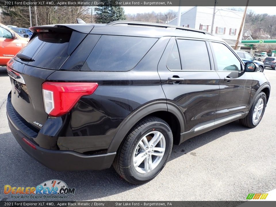 2021 Ford Explorer XLT 4WD Agate Black Metallic / Ebony Photo #6