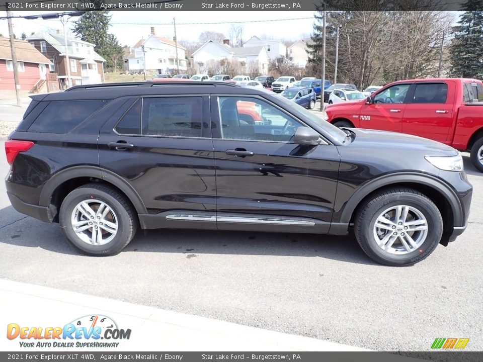 2021 Ford Explorer XLT 4WD Agate Black Metallic / Ebony Photo #7