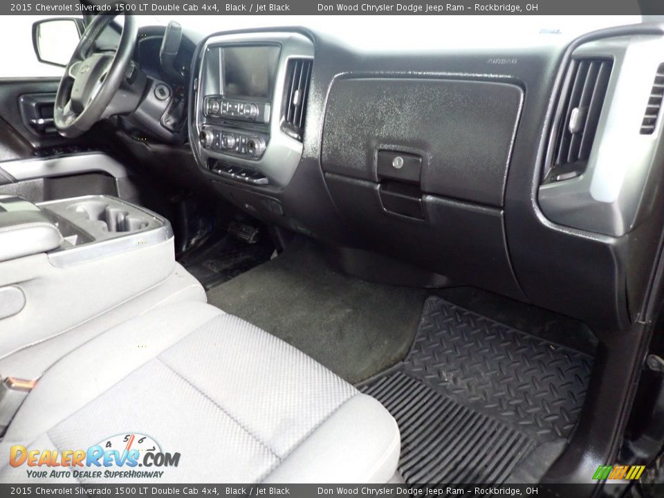 2015 Chevrolet Silverado 1500 LT Double Cab 4x4 Black / Jet Black Photo #32