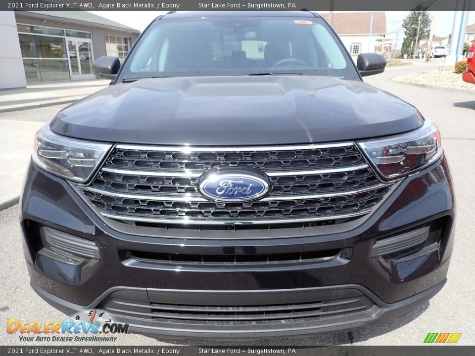 2021 Ford Explorer XLT 4WD Agate Black Metallic / Ebony Photo #9