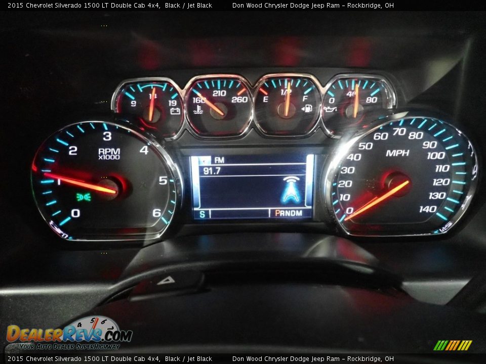 2015 Chevrolet Silverado 1500 LT Double Cab 4x4 Black / Jet Black Photo #33
