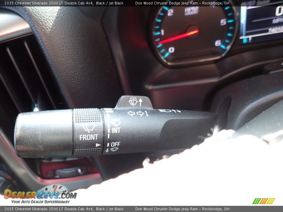 2015 Chevrolet Silverado 1500 LT Double Cab 4x4 Black / Jet Black Photo #35