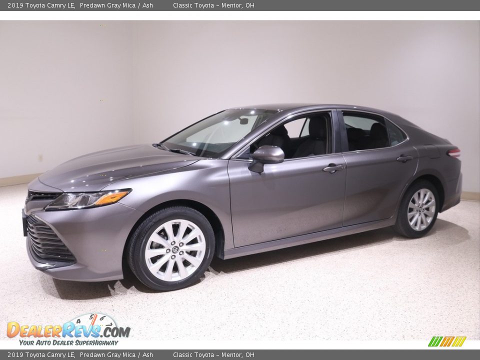 2019 Toyota Camry LE Predawn Gray Mica / Ash Photo #3