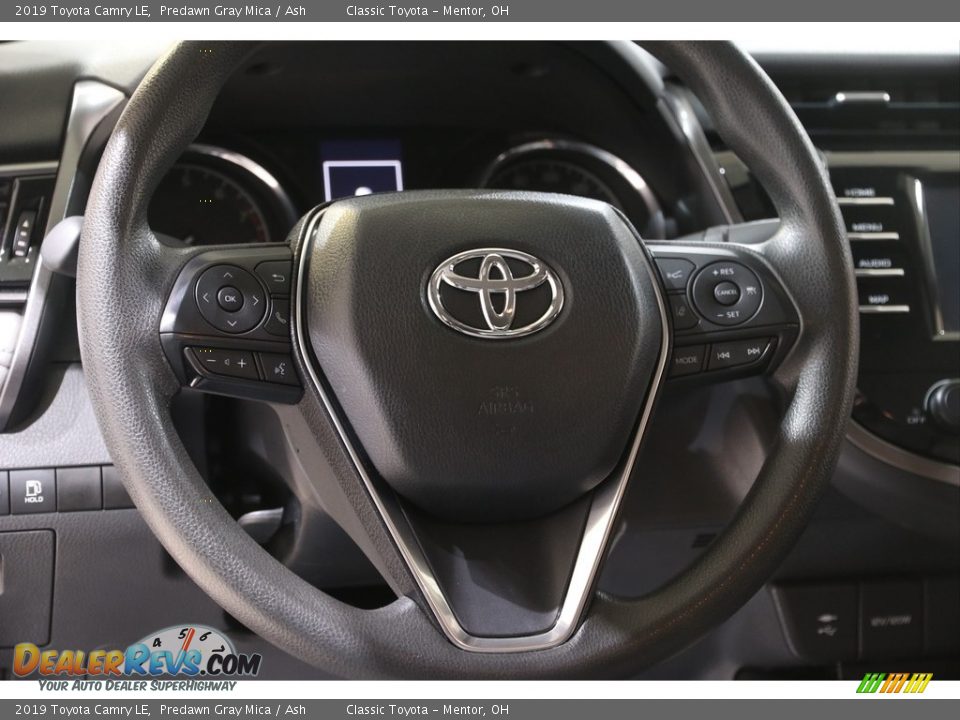 2019 Toyota Camry LE Predawn Gray Mica / Ash Photo #7