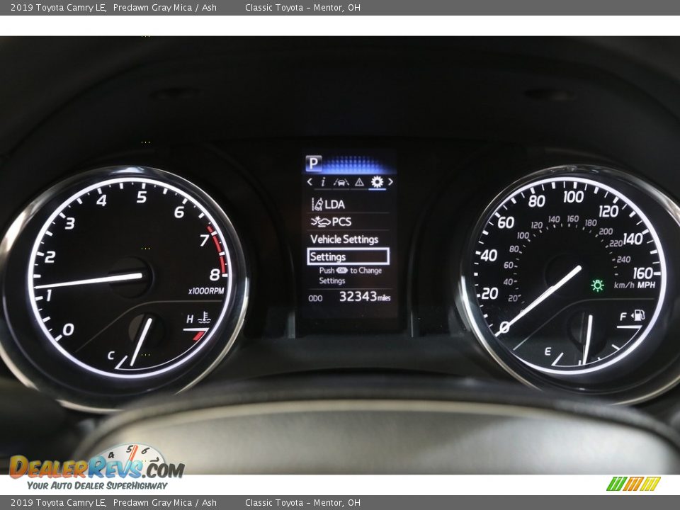 2019 Toyota Camry LE Predawn Gray Mica / Ash Photo #8