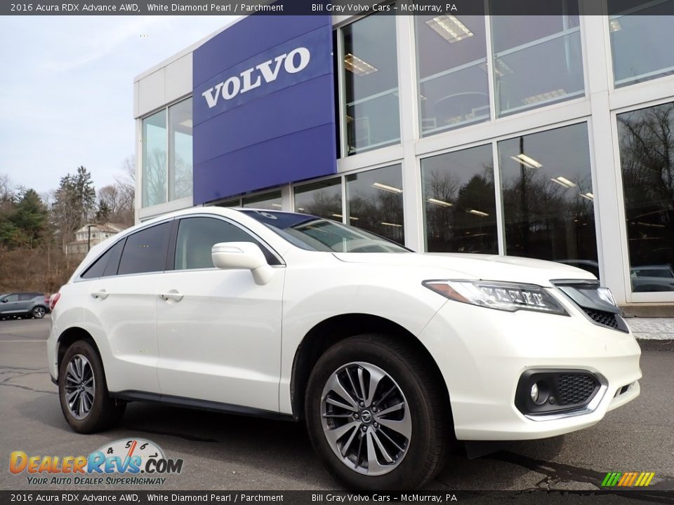 2016 Acura RDX Advance AWD White Diamond Pearl / Parchment Photo #1