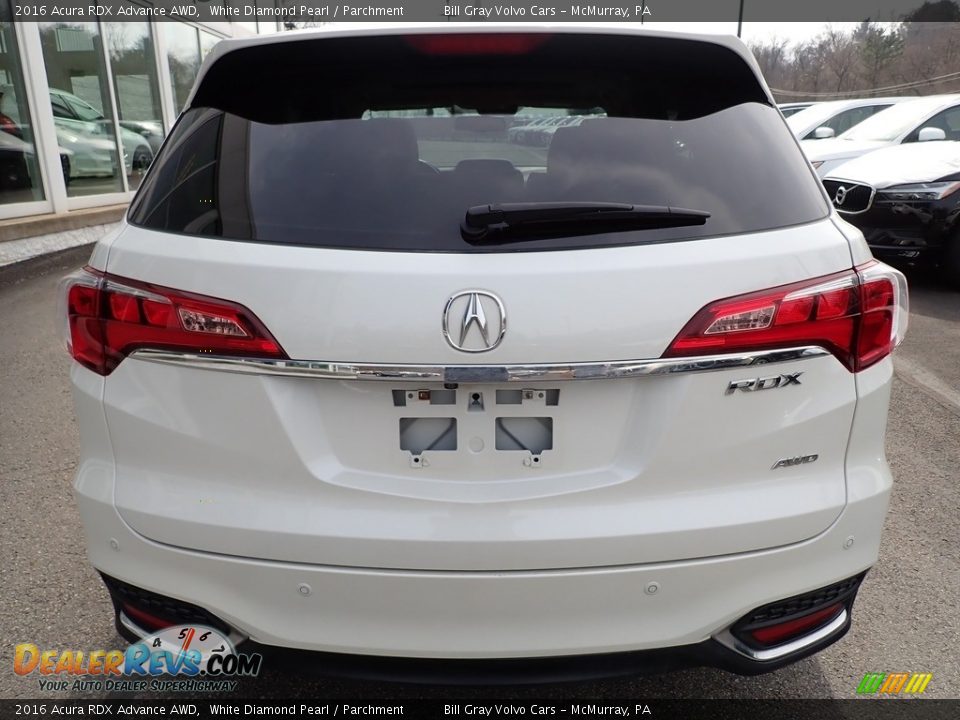 2016 Acura RDX Advance AWD White Diamond Pearl / Parchment Photo #4