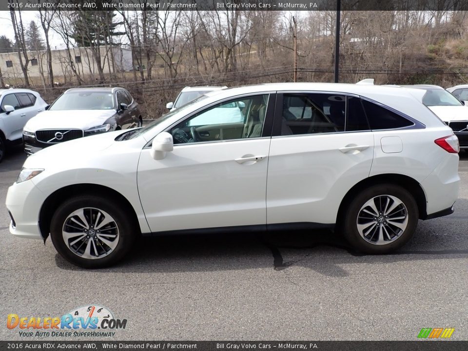 2016 Acura RDX Advance AWD White Diamond Pearl / Parchment Photo #7