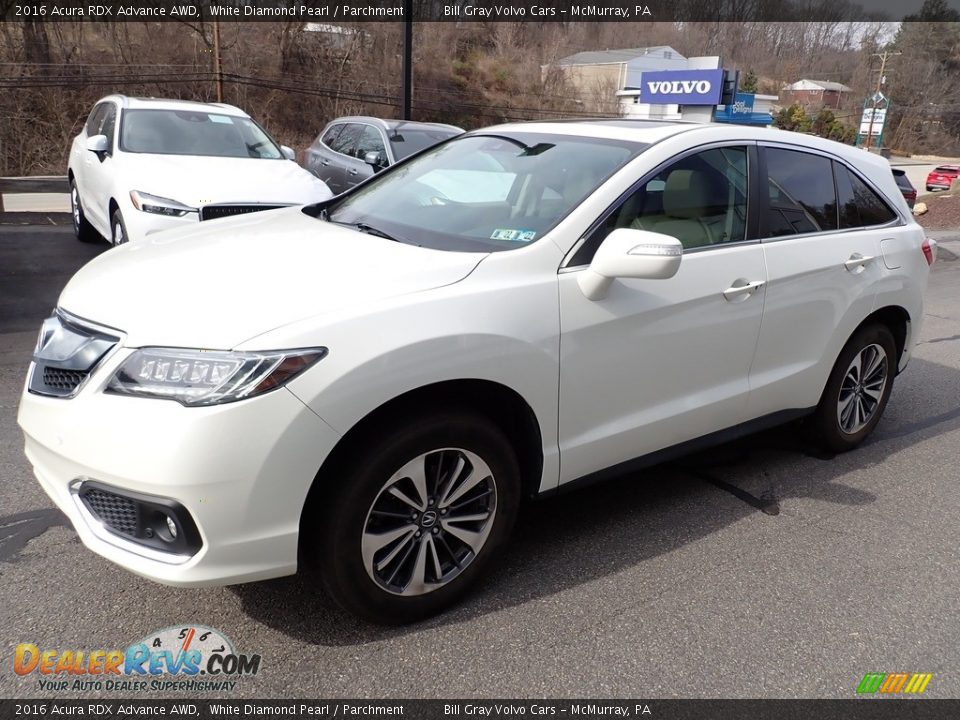 2016 Acura RDX Advance AWD White Diamond Pearl / Parchment Photo #8