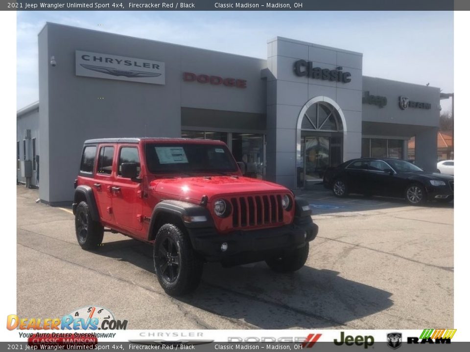 2021 Jeep Wrangler Unlimited Sport 4x4 Firecracker Red / Black Photo #1