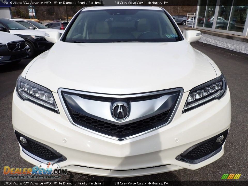 2016 Acura RDX Advance AWD White Diamond Pearl / Parchment Photo #9