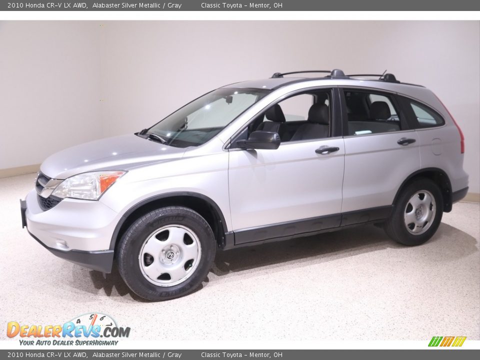 2010 Honda CR-V LX AWD Alabaster Silver Metallic / Gray Photo #3
