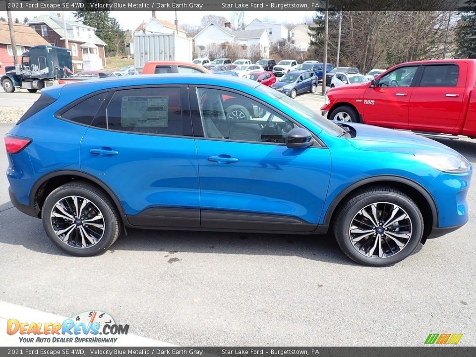 2021 Ford Escape SE 4WD Velocity Blue Metallic / Dark Earth Gray Photo #7