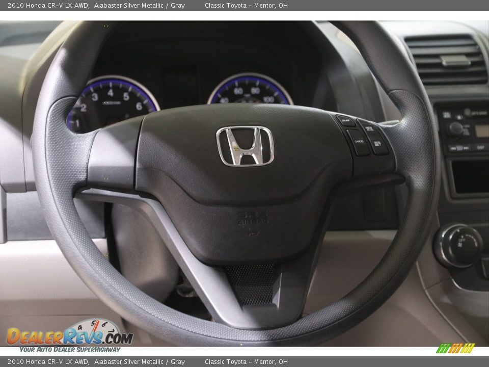 2010 Honda CR-V LX AWD Alabaster Silver Metallic / Gray Photo #7