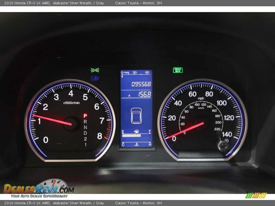 2010 Honda CR-V LX AWD Alabaster Silver Metallic / Gray Photo #8