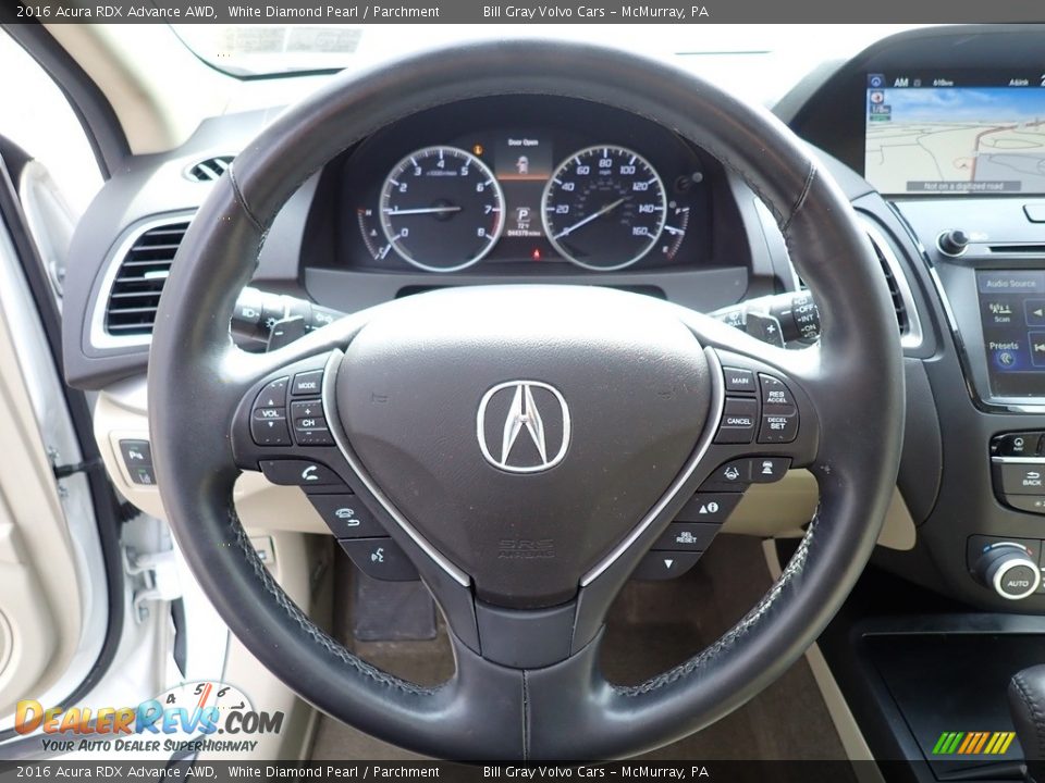 2016 Acura RDX Advance AWD White Diamond Pearl / Parchment Photo #18