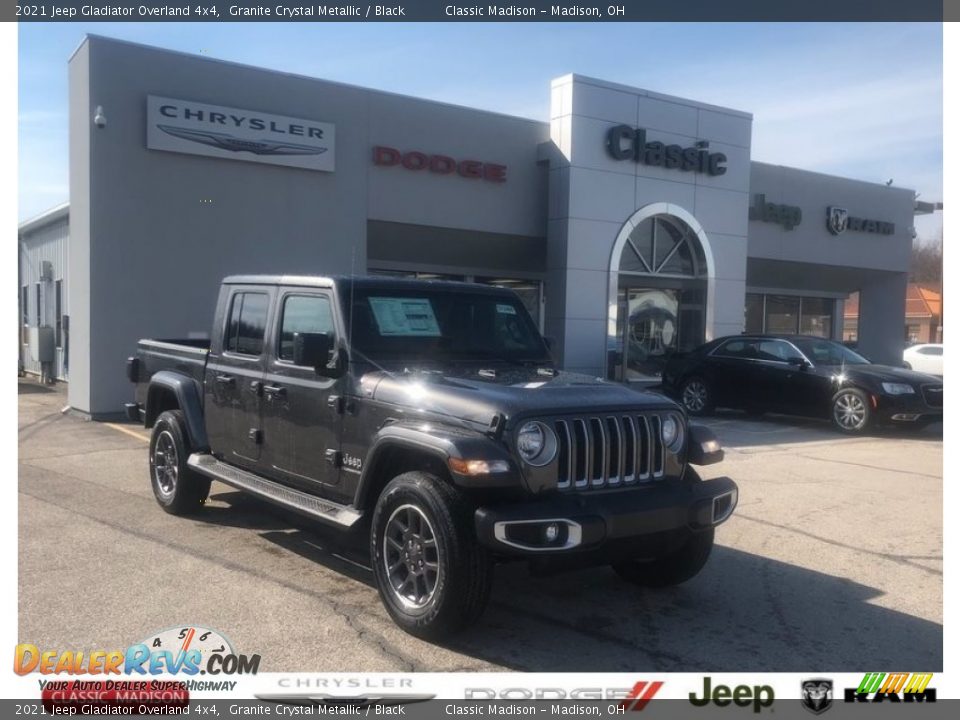 2021 Jeep Gladiator Overland 4x4 Granite Crystal Metallic / Black Photo #1