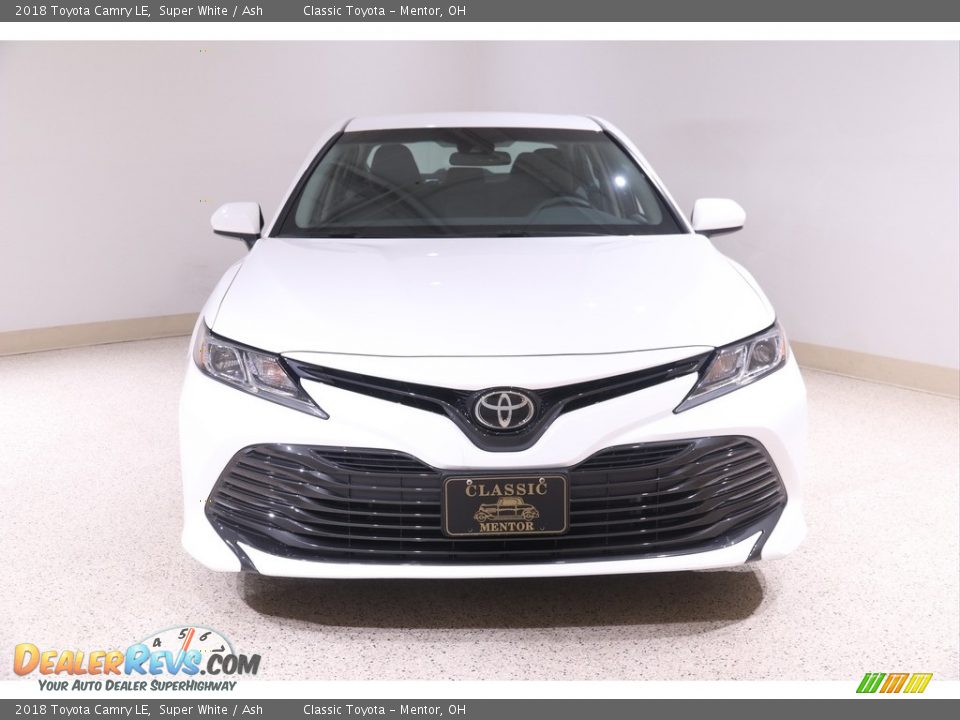 2018 Toyota Camry LE Super White / Ash Photo #2
